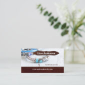 Visitekaartje van handgemaakt edelenvet (Staand voorkant)