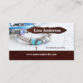 Visitekaartje van handgemaakt edelenvet (Voorkant)