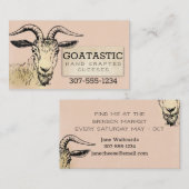 Visitekaartje van handgemaakt gourmet-geit (Voorkant / Achterkant)
