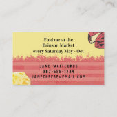 Visitekaartje van handgemaakt gourmet-geit (Achterkant)