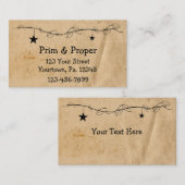 Visitekaartje van hangende sterren (Voorkant / Achterkant)