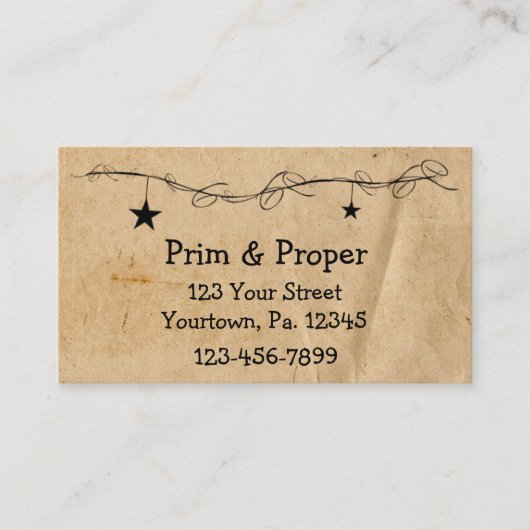 Visitekaartje van hangende sterren (Voorkant)