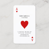 Visitekaartje van hart (Voorkant)
