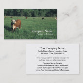 Visitekaartje van hereford rundvee (Voorkant / Achterkant)