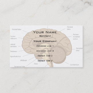 Visitekaartje van hersenanatomie-neuroloog