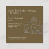 visitekaartje van het architectenbureau en het des (Achterkant)