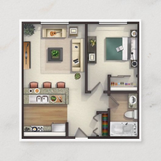 visitekaartje van het architectenbureau en het des (Voorkant)