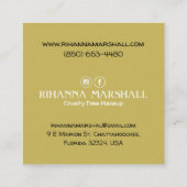 Visitekaartje van het Artist Square Vegan Makeup (Achterkant)