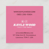 Visitekaartje van het Artist Square Vegan Makeup (Achterkant)