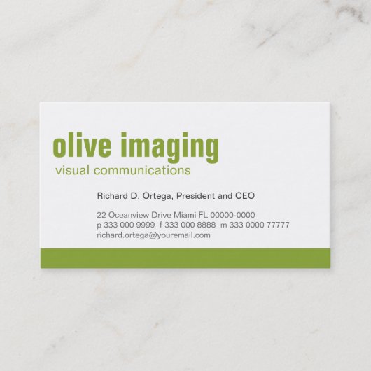 Visitekaartje van het basispaneel (Voorkant)