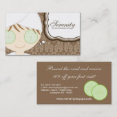 Visitekaartje van het bloedbad van Brown Spa Girl  (Voorkant / Achterkant)