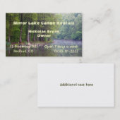 Visitekaartje van het bos (Voorkant / Achterkant)