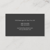 Visitekaartje van het charmante grijze monogram (Achterkant)