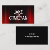 Visitekaartje van het Comedian Theater Curtain (Voorkant / Achterkant)