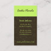 Visitekaartje van het Damasvlies met schuine stree (Achterkant)