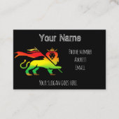 Visitekaartje van het eiland Rasta Lion Visitekaar (Voorkant)