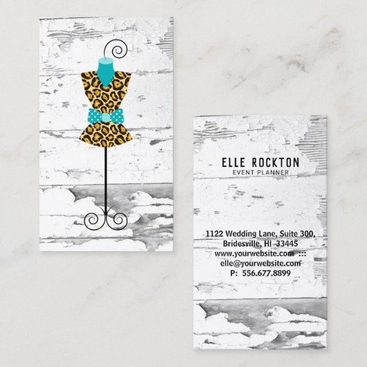 Visitekaartje van het Franse dress Wire Mannequinn (Voorkant / Achterkant)