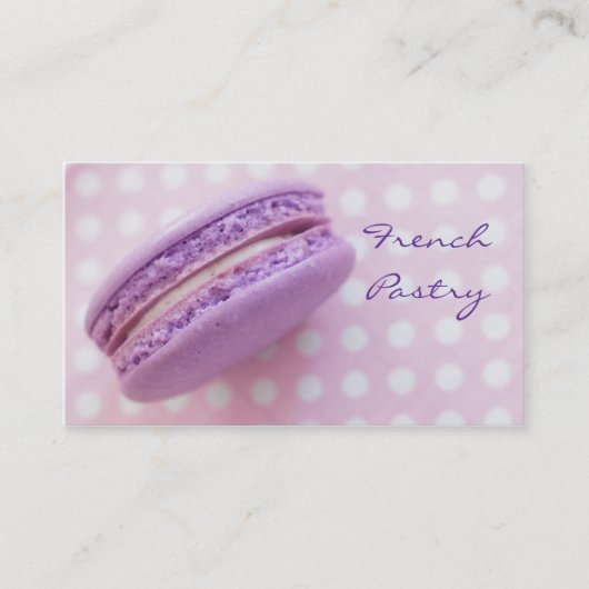 Visitekaartje van het Franse Macaron Pastry (Voorkant)