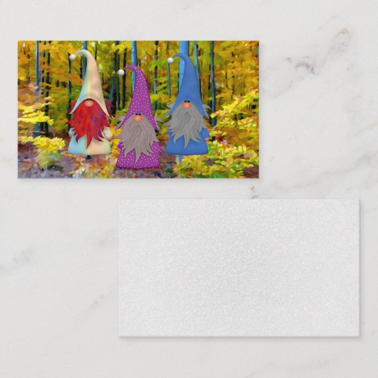 Visitekaartje van het Gnomes Trio (Voorkant / Achterkant)