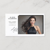 Visitekaartje van het handtekeningmodel | Mini Com (Voorkant)