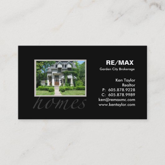 Visitekaartje van het  huis van onroerend goed (Voorkant)