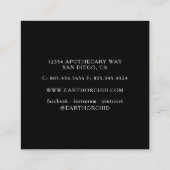 Visitekaartje van het kruidenkruid en van het vruc (Achterkant)