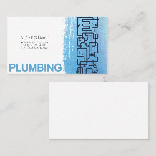 Visitekaartje van het leidingstelsel (Voorkant / Achterkant)