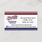 Visitekaartje van het Liquor Country van Mike (Achterkant)