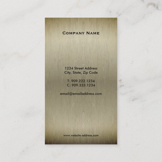 Visitekaartje van het Logo van het vliegtuig (Achterkant)