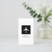 Visitekaartje van het Logo van het vliegtuig (Staand voorkant)