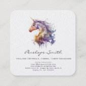 Visitekaartje van het Magical Unicorn Square (Achterkant)