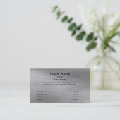 Visitekaartje van het metaal 2.0 - zilver (Staand voorkant)