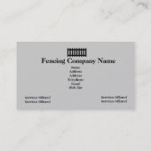 Visitekaartje van het omheiningsbedrijf (Achterkant)