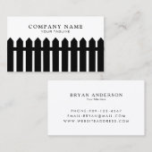 Visitekaartje van het omheiningsbedrijf (Voorkant / Achterkant)