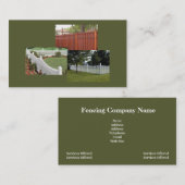 Visitekaartje van het omheiningsbedrijf (Voorkant / Achterkant)