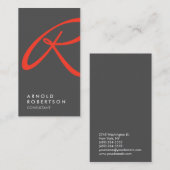 Visitekaartje van het platte rode grijze tonkilogr (Voorkant / Achterkant)