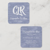 Visitekaartje van het Plein van het Blauwe Monogra (Voorkant / Achterkant)