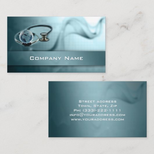 Visitekaartje van het revalidatiecentrum (Voorkant / Achterkant)