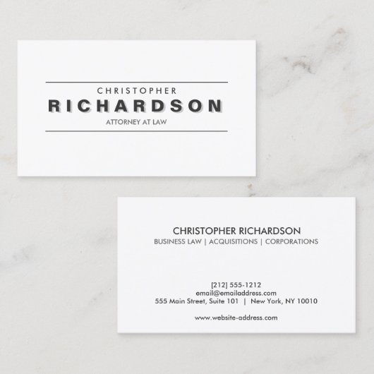 VISITEKAARTJE VAN HET  SCHADUWTYPE (Voorkant / Achterkant)