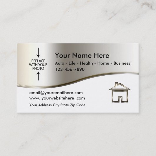 Visitekaartje van het sjabloon voor de foto van de (Voorkant)