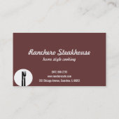 visitekaartje van het staalrestaurant (Achterkant)