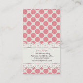 Visitekaartje van het type Dot & Lace Pattern (Achterkant)
