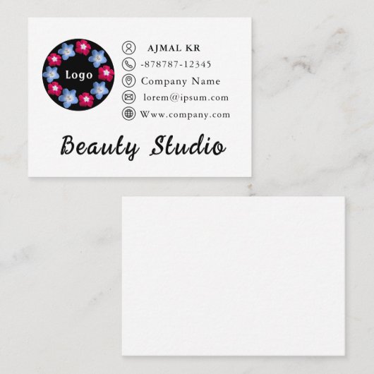 Visitekaartje van het variatiemodel (Voorkant / Achterkant)