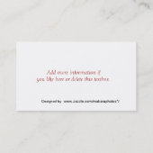 Visitekaartje van het venster van de Glas-kerk in  (Achterkant)