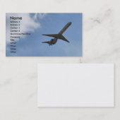 Visitekaartje van het vliegtuig (Voorkant / Achterkant)