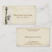 Visitekaartje van het Vrijheidsbeeld bij de Wet (Voorkant / Achterkant)