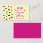 Visitekaartje van het vroege leercentrum vlinder (Voorkant / Achterkant)