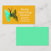 Visitekaartje van het vroege leercentrum vlinder (Voorkant / Achterkant)