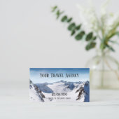 Visitekaartje van het Wintersportreisbureau (Staand voorkant)