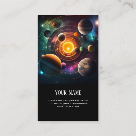 Visitekaartje van het zonnestelsel (Voorkant)